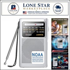 Lightweight NOAA Weather Radio - Reliable AM/FM Reception, Great for Emergencies