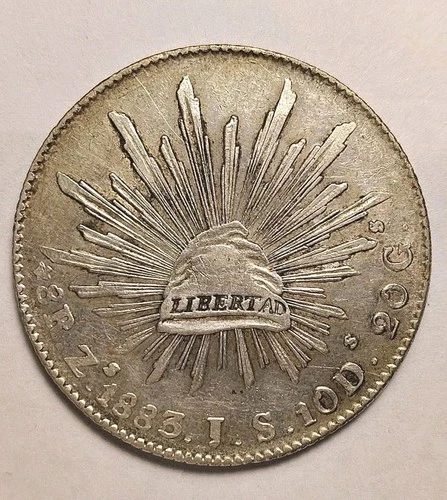 1883 Mexico 8 Reales — photo from the most recent tracked eBay sale