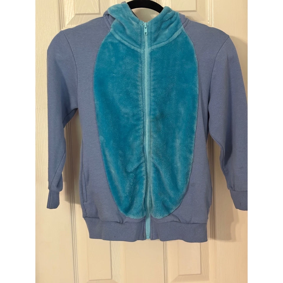 Костюм толстовка с капюшоном Disney Lilo & Stitch куртка на молнии синий детский размер M (10) - Изображение 3 из 4