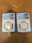 2x 1962-D 50C Franklin Half Dollar Brilliant UNC NGC
