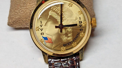 GENOVA ELECTRONICALLY TIMED SWISS WATCH 1776-1976 BICENTENNIAL
