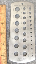 Twix Jobbers Drill Gage Made in USA FRACTIONAL 1/16" to 1/2" w/ Decimal equivale