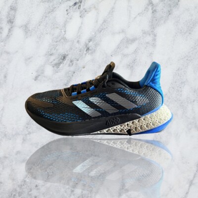 NEW Men's Adidas 4DFWD Pulse Black Blue Rush Running Shoes Size