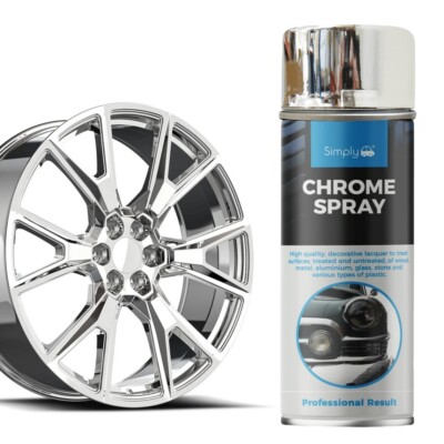 Metallic Chrom glänzend Felgenspray Lack Multi-Surface schnelltrocknende Formel 400 ml