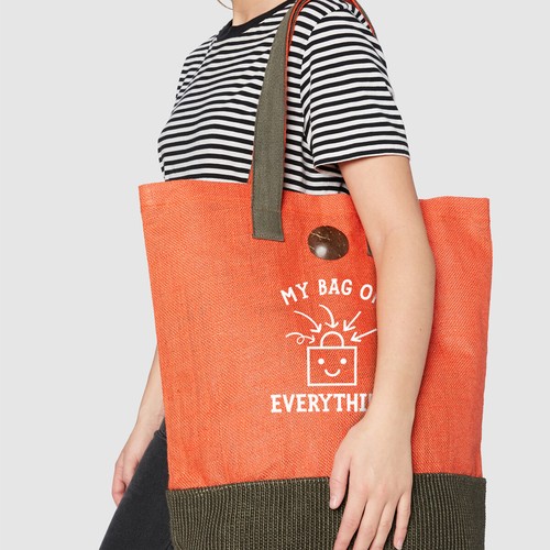 Bolso de Mano Algodón Yute Compras Divertido Reutilizable Playa Hombro Regalo para Mujer - Imagen 3 de 7