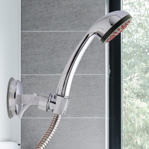 Adjustable Shower Head Holder Suction Cup Handheld Wall Mount Bathroom Bracket 1 - Picture 3 of 7