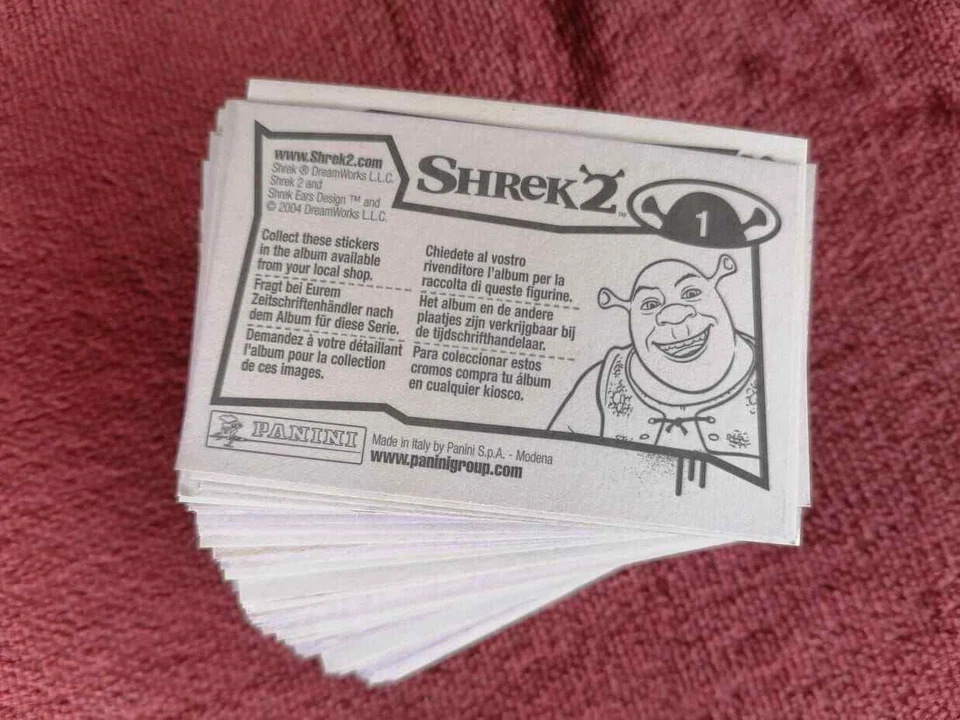 SHREK 2 Panini 2004. Complete stickers set 216 / 216 - Image 3 of 3