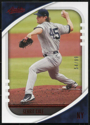 2021 Panini Absolute GERRIT COLE "RED FOIL" Parallel Card #54/99