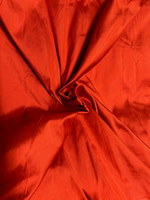 RED 100 Silk DUPIONI Fabric 45  Width by the yard