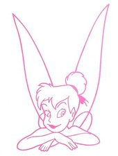Pink Fairy Tinkerbell Vinyl Car Sticker Decal bumper laptop easy apply diy