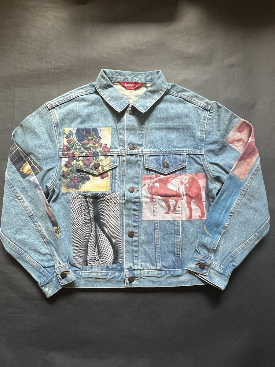 Neu Supreme Daido Moriyama Blue Denim Trucker Jacket Size Small 