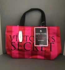 Victoria's Secret Handles Mini Tote Shopper Bag Pink & Red/Black Purse