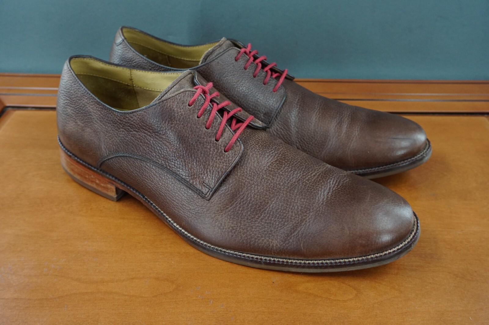 SAOLA Scarpe Cole Haan Williams da uomo taglia 11 5 in pelle marrone ciottolo stringate derby