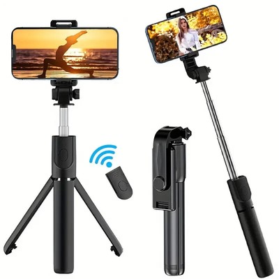 Bluetooth Remote Foldable Stabilizer Multifunction Tripod Selfie Stick w/ Lights