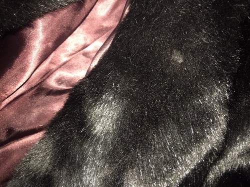50 % OFF!! Beauiful Mar Del Faux Fur Ladies Jacket w/ Leather Belt High Quality - Picture 7 of 8