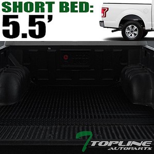 Details About Topline For 2015 2019 Ford F150 55 Short Cab Rubber Truck Bed Mat Liners Blk