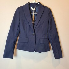 MNG Mango Blazer Womens 2 Blue Single Button New with Tags