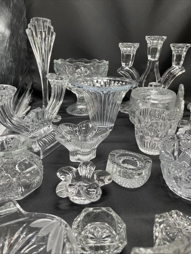 Konvolut Kerzenständer,Dosen Aus Kristall,Glass Sammlung 30 Teilen Kerzen#2 W3 - Bild 24 von 24