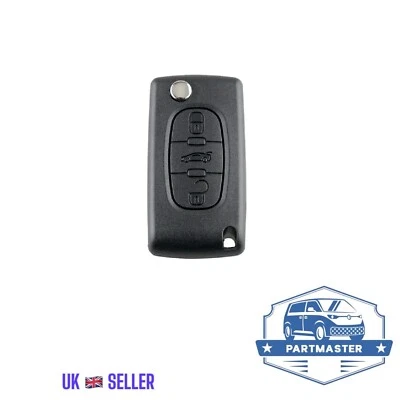 PARTMASTER 3 BUTTONS REMOTE FLIP KEY CASE SHELL FOB FOR PEUGEOT 207 307 407 SW 308 607