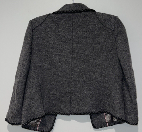 G.E.T. Equipment General Technique S Wool Blazer Gray Women's - Picture 4 of 6