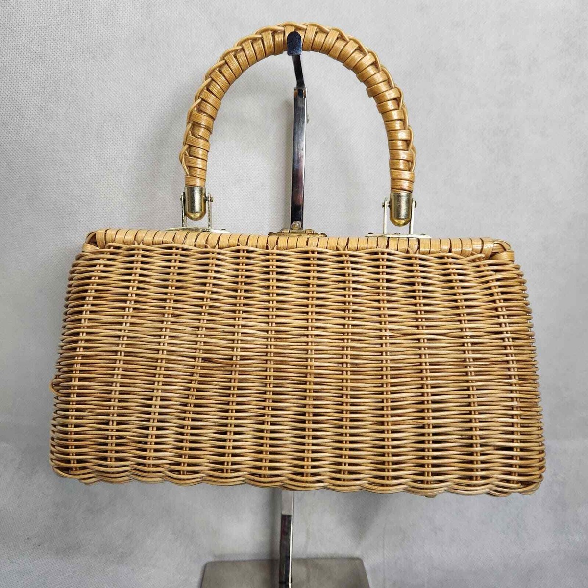 Vintage By Simon New York Hong Kong Wicker Beaded Handbag w