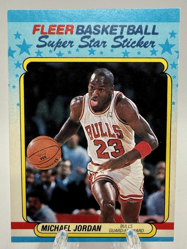 88-89 Fleer Michael Jordan Third Year Sticker - Michael Jordan Cards