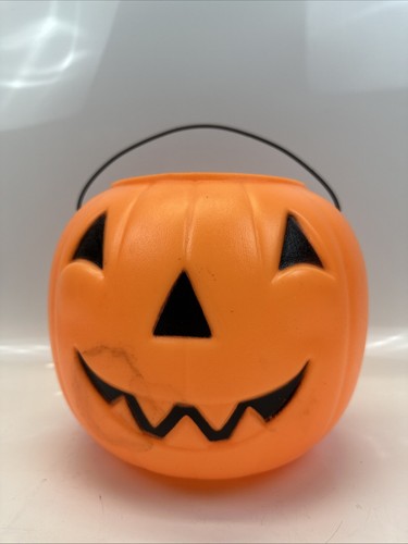Amloid Blasform Kürbis Eimer Süßigkeiten Eimer Orange & Schwarz Halloween