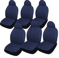 di coprisedili auto compatibili con fiat Multipla in cotone trapuntato blu