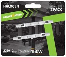 2/10/20 x PowerMaster 120W Halogen Linear J78 Strip Tube | 2250 Lumens | WW