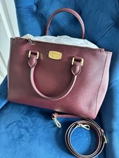Borsa a mano Michael Kors bordeaux doppia zip con tracolla consegna veloce