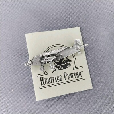 Propeller Airplane Heritage Pewter Chandler AZ Pewter Lapel Hat Jacket Pin
