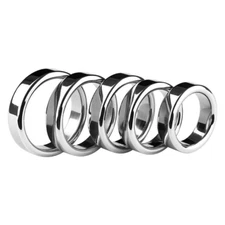 Men Stainless Steel Penis Stretcher Ring Metal Balls Enhancer Delay Ejaculation