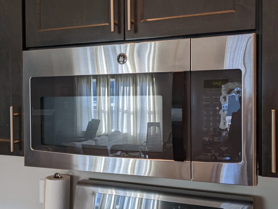 3650W1A075H Mango de repuesto negro para microondas Kenmore Foto 3 de 4