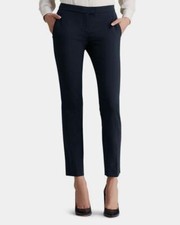  265 Theory Womens Blue Ibbey Admiral Crepe Straight-Leg Dress Pants Size 4