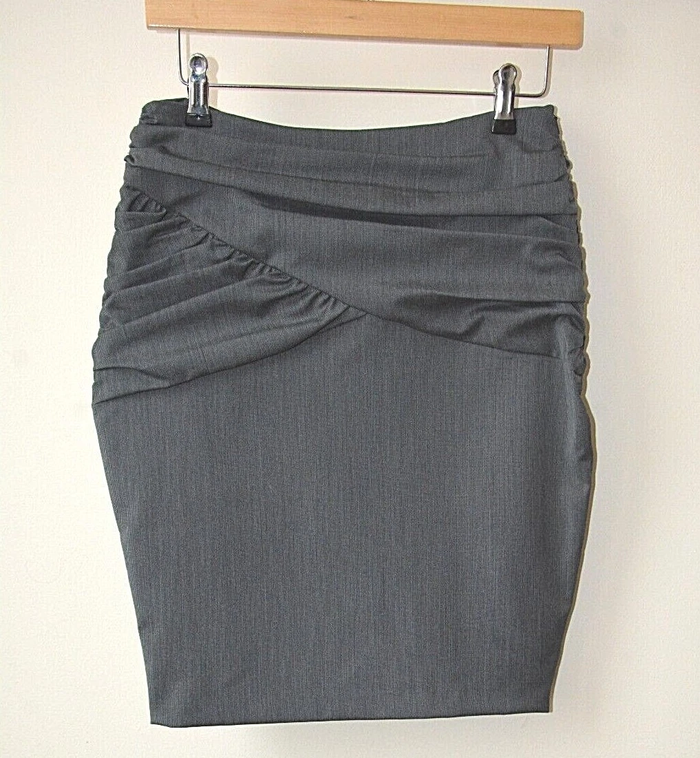 Ruched grey skirt cheap