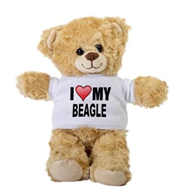 I Love My Beagle Teddy Bear, Gift Stuffed Animal, Plush Teddy Bear with Tee 