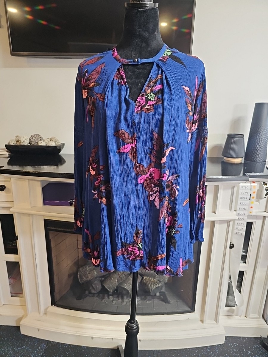 その他 jp Free People Shirt Womens XS Blue Tree Swing Tunic Mini Dress | eBay