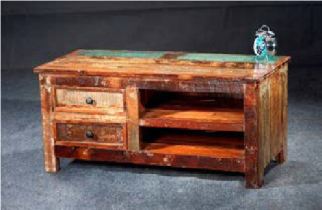 Aparador mesa para Televisor o mesa de TV Vintage de madera maciza...