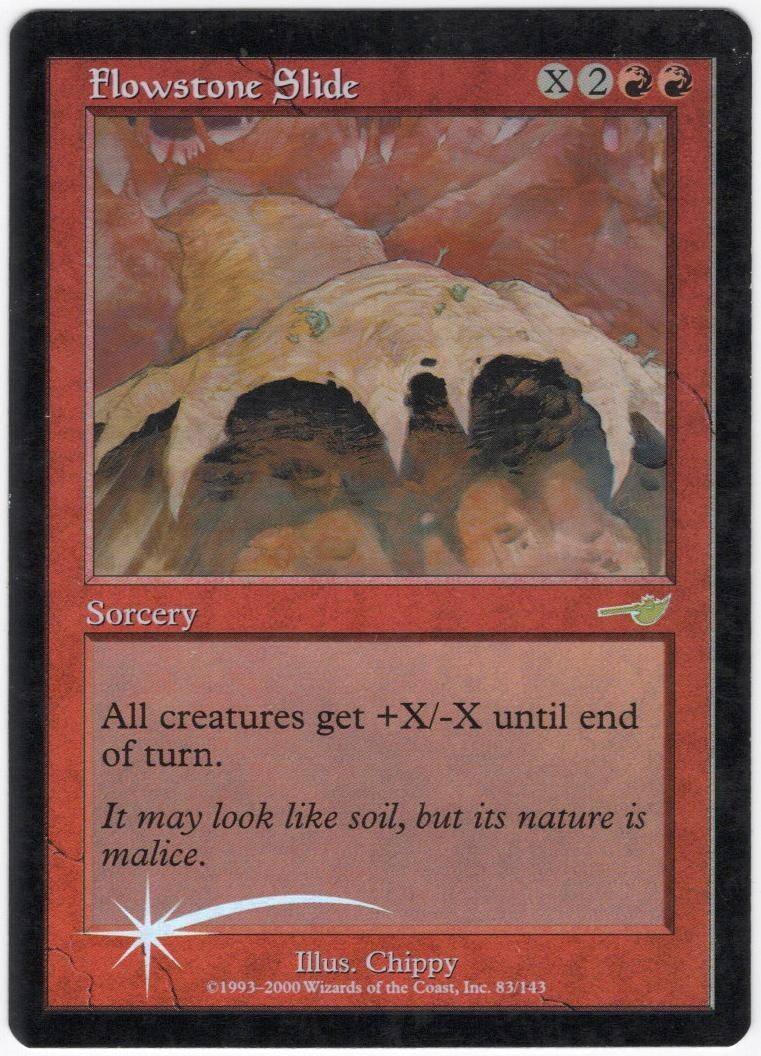 Flowstone Slide 2000 Nemesis FOIL Red Rare Sorcery MTG LP AZ1