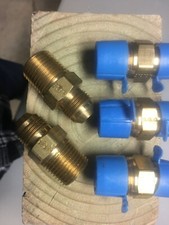 #8 straight jic hose adapter with 1/2 npt - brass - 5pcs
