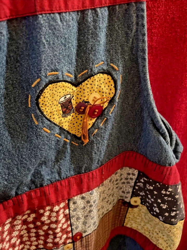 复古 80 年代女式 22W/24W 码牛仔背心裁缝 Bobbie Brooks — 第 3/4 张图片