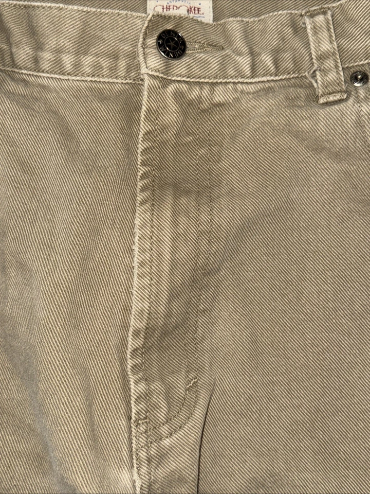 Pantalones de mezclilla para hombre Cherokee de algodón tostado con pierna cónica talla 40x29 Foto 2 de 4