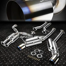 FOR 09-20 370Z Z34 FAIRLADY Z DUAL 4.5" BURNT MUFFLER TIP CATBACK EXHAUST SYSTEM