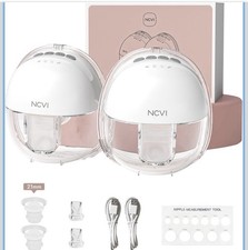 NCVI Hands Free Breast Pump 8111 - Pink Wearable Breastfeeding Pump 21/24mm