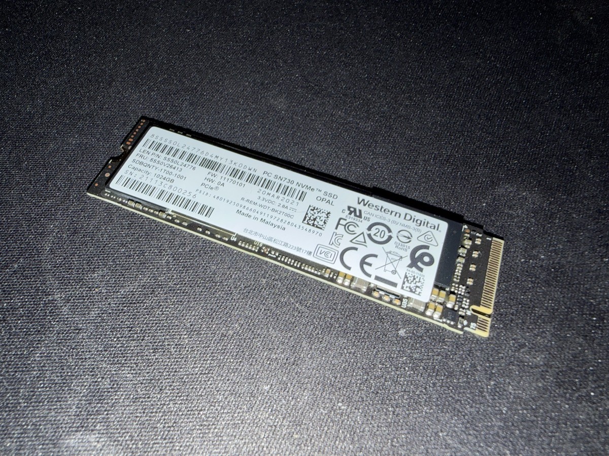 WD Western Digital PC SN730 1TB NVMe M.2 2280 SSD Solid State