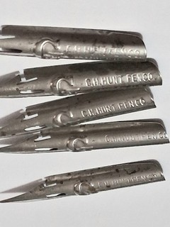 5 Vintage. C H Hunt Pen Nibs # G UNUSED..MINT