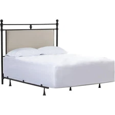 Hillsdale Ashley King Fabric Upholstered Panel Headboard and Frame Linen Stone