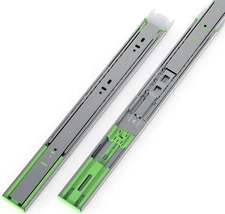 1 Pairs 16 Inch Heavy Duty Soft Close Drawer Slides, 150 Lb Load Capacity Full E