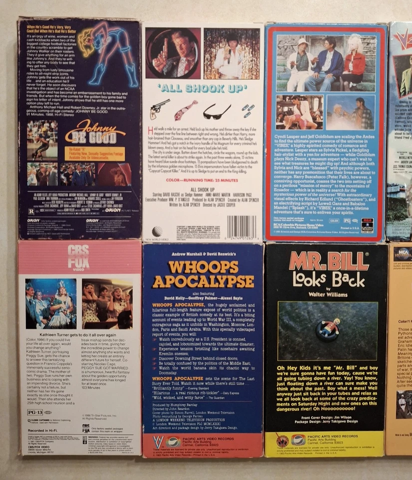 1980s Comedy Movies VHS Tapes Lot Valley Girl Monty Python Meatballs Mr Bill - Image 3 of 4