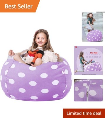 Generously Sized Stuffed Animal Storage Bag -  Cotton with Zipper Closure